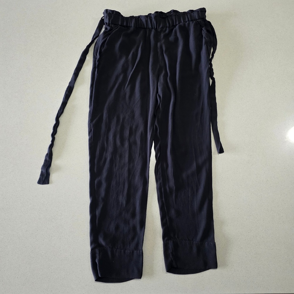 Cartonnier Anthropologie Black Paperbag Waist Jogger Pants Size M